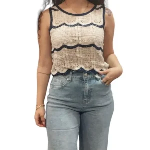 Camiseta ganchillo mujer