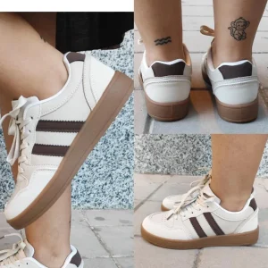 Deportivos casual mujer beige