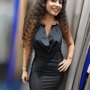 Vestido collar dorado