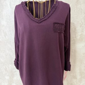 CAMISETA LAVADA MORADA