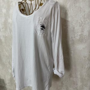 CAMISETA LAVADA BLANCA