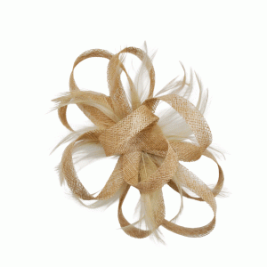 Tocado fiesta color tostado