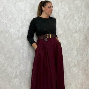 VESTIO CINTURÓN BURDEOS