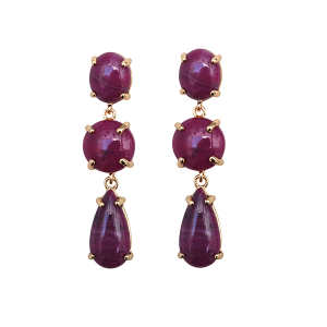 Pendientes fucsias resina