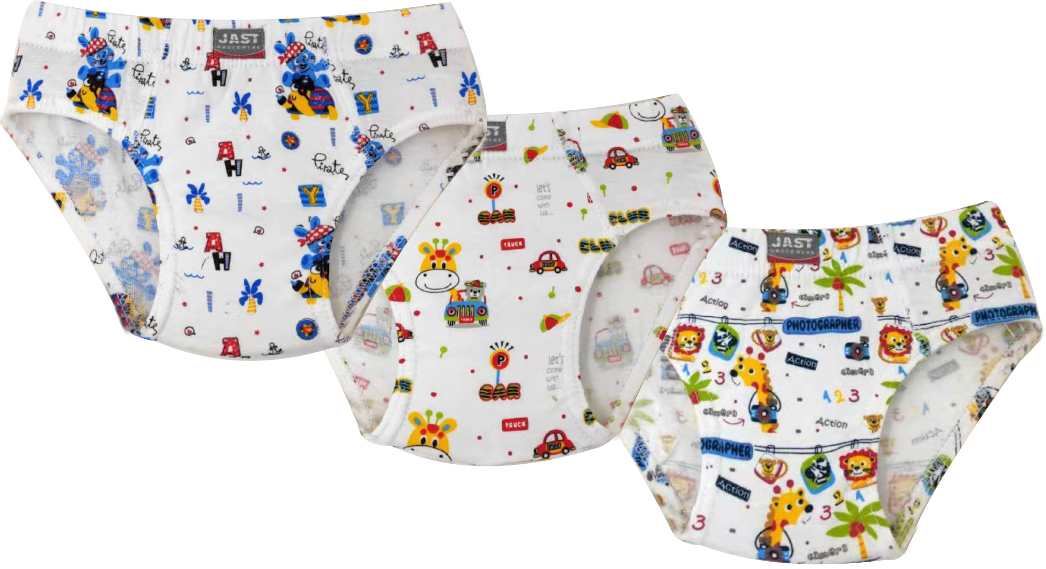 Ref 400 Slip Niño Algodón Estampado Pack 3uds y 12uds - Imagen 2