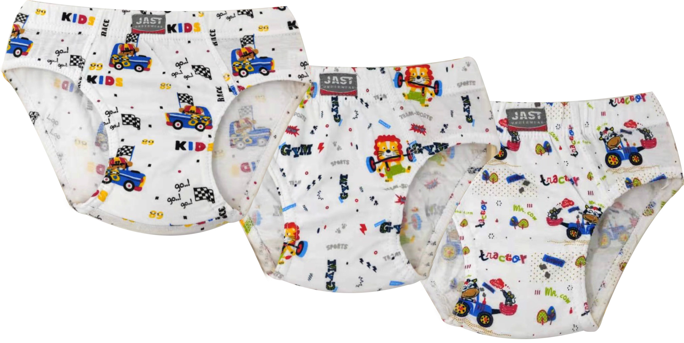 Ref 400 Slip Niño Algodón Estampado Pack 3uds y 12uds - Imagen 3