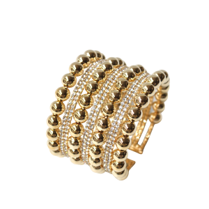 Brazalete dorado con cristales