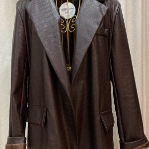 Blazer polipiel cocodrilo marrón