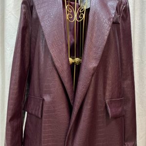 Blazer polipiel cocodrilo burdeos