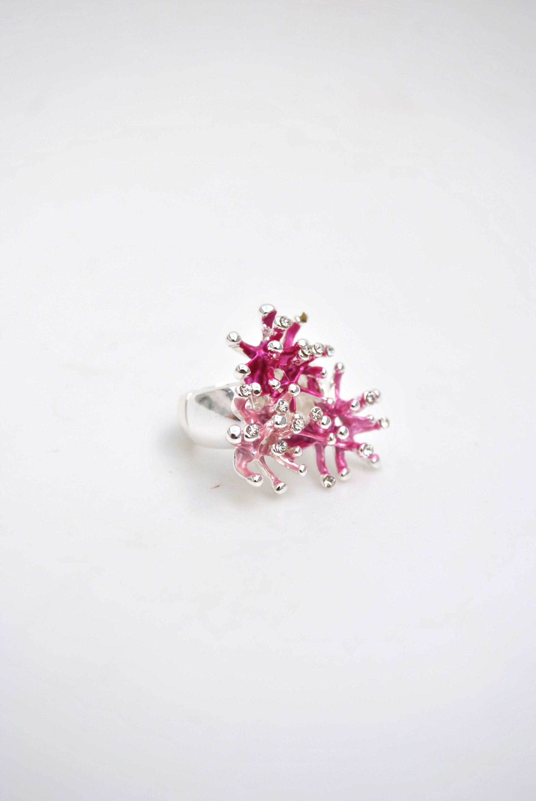 Anillo fucsia flores - Imagen 2