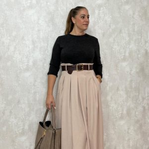 VESTIDO CINTURÓN BEIS