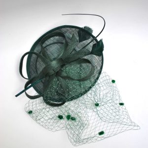 Tocado verde botella red lunar