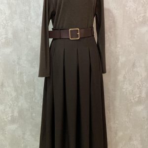 VESTIDO CINTURÓN MARRÓN