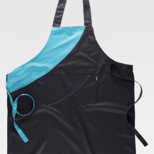 Delantal bicolor con peto