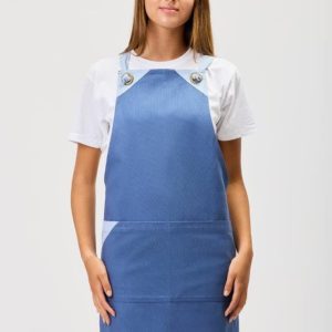 Delantal combinado largo con peto