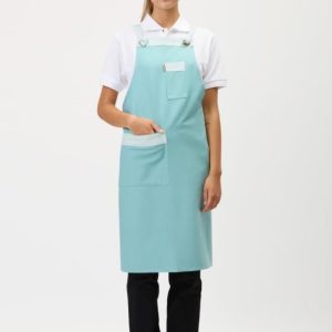 Delantal combinado largo con peto