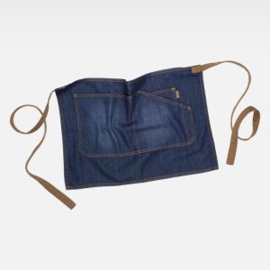 Delantal corto con tejido vaquero