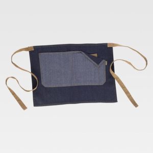 Delantal corto con tejido vaquero