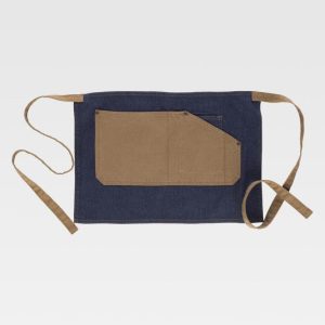 Delantal largo con tejido vaquero