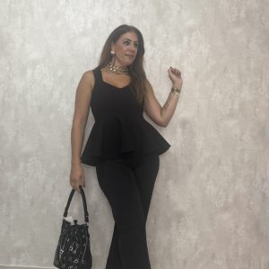 Top Sirena negro