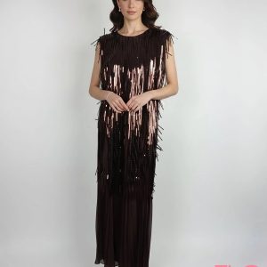 VESTIDO GALA CHOCOLATE