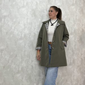 CHAQUETA OTOÑO LARGA VERDE