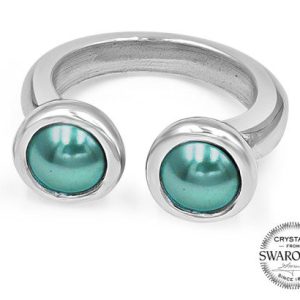 ANILLO MENOS ES MAS PLATA/AZUL