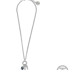 COLLAR BUTTERFLY PLATA/AZUL