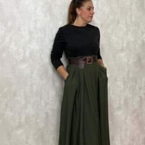 VESTIDO CINTURÓN VERDE