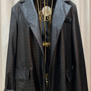 Blazer polipiel cocodrilo negro