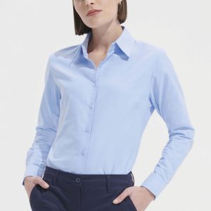 Camisa manga larga Oxford señora