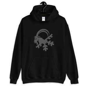Sudadera negra con capucha – Likeagoat Front