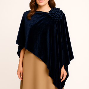 Capa fiesta terciopelo azul marino