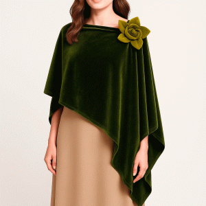 Capa fiesta terciopelo verde oliva