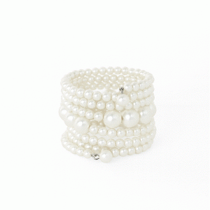 Pulsera brazalete perlas