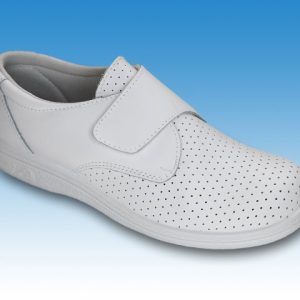 zapato BLANCO velcro PERFORADO